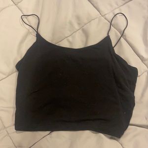 black cropped tank